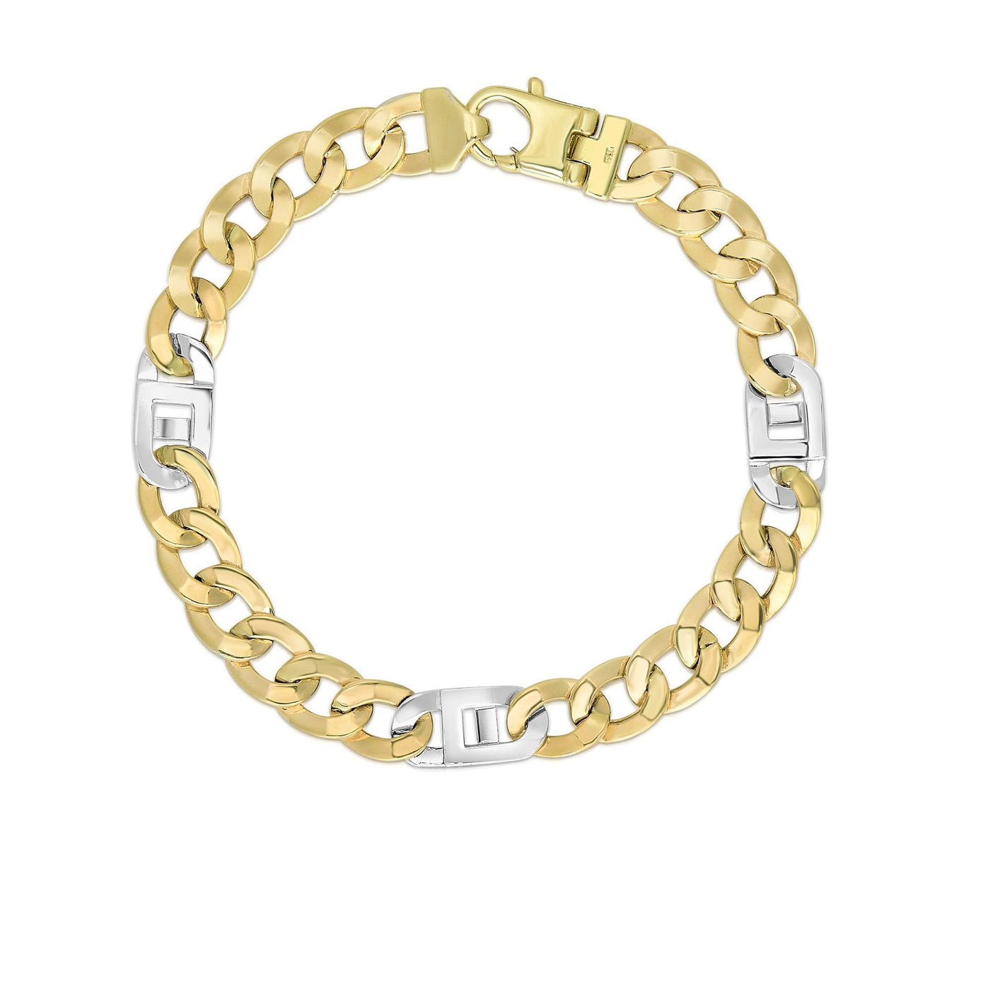 14K Gold Figaro Cuban Link 7 mm