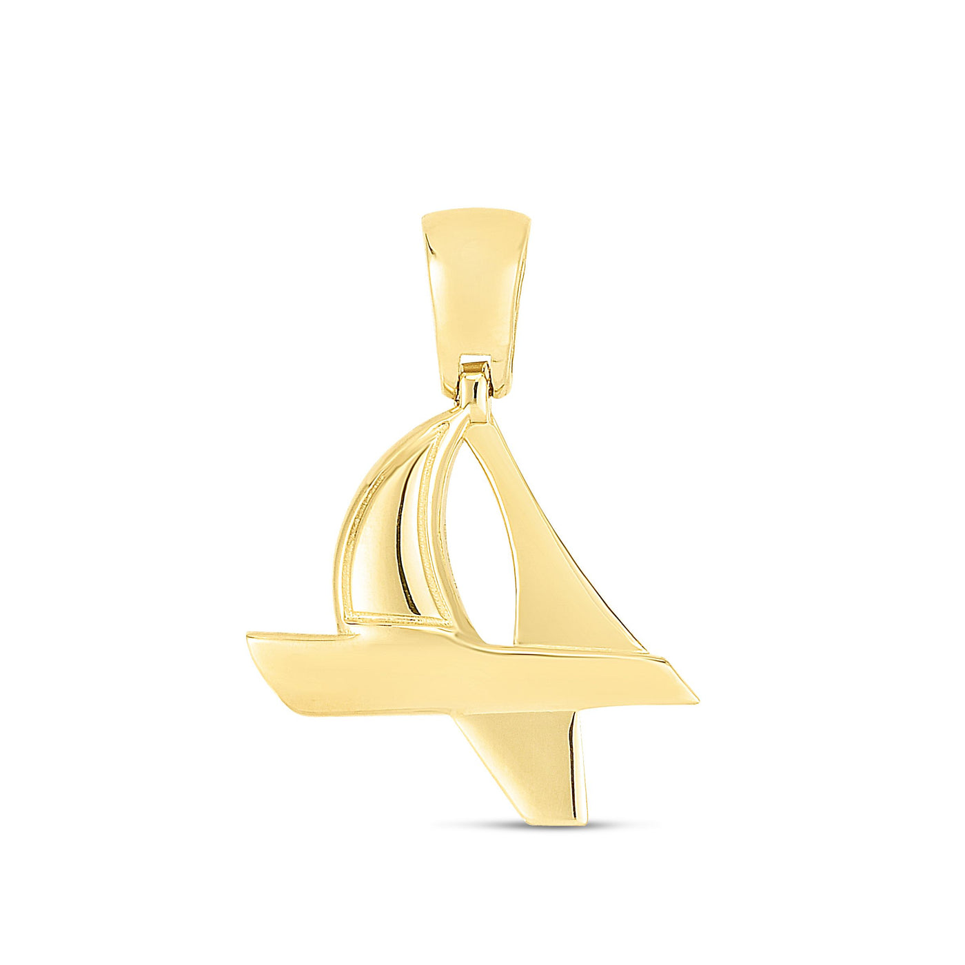 14K Men's Sailboat Pendant