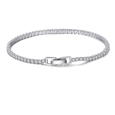 Zirconia Round Cut Tennis Bracelet 2 mm