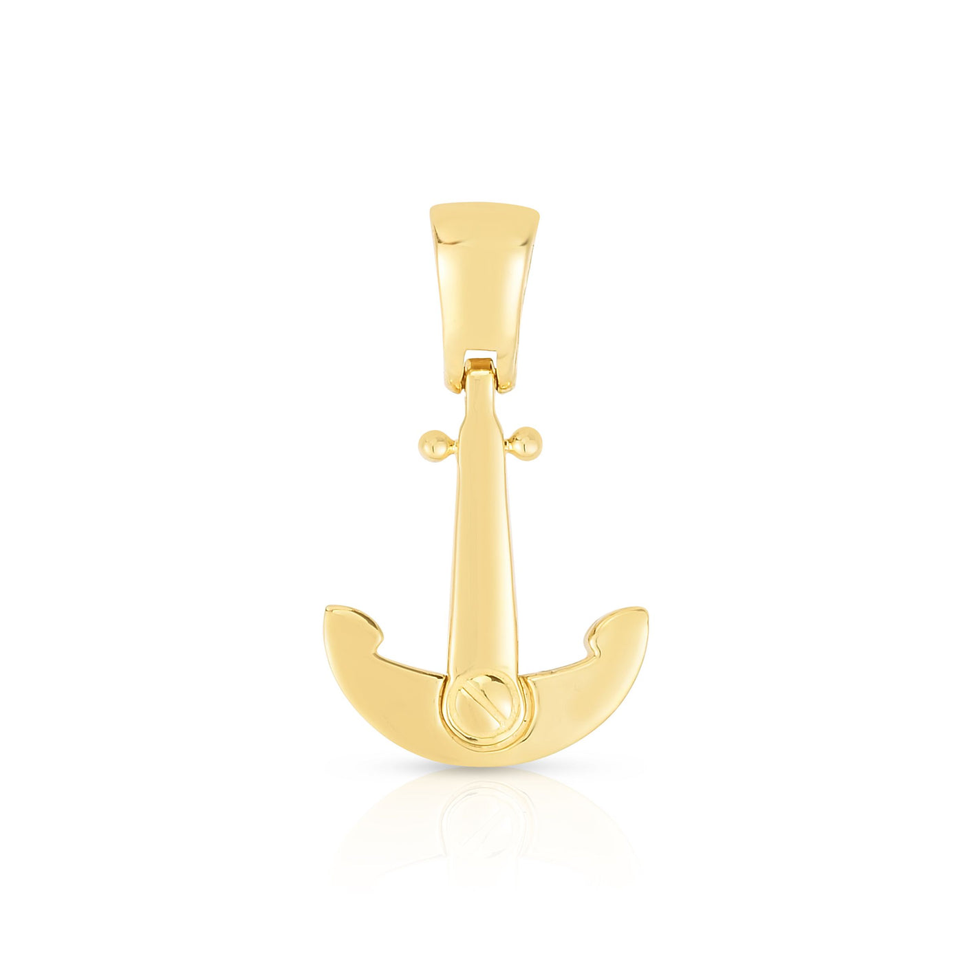 14K Men's Anchor Pendant