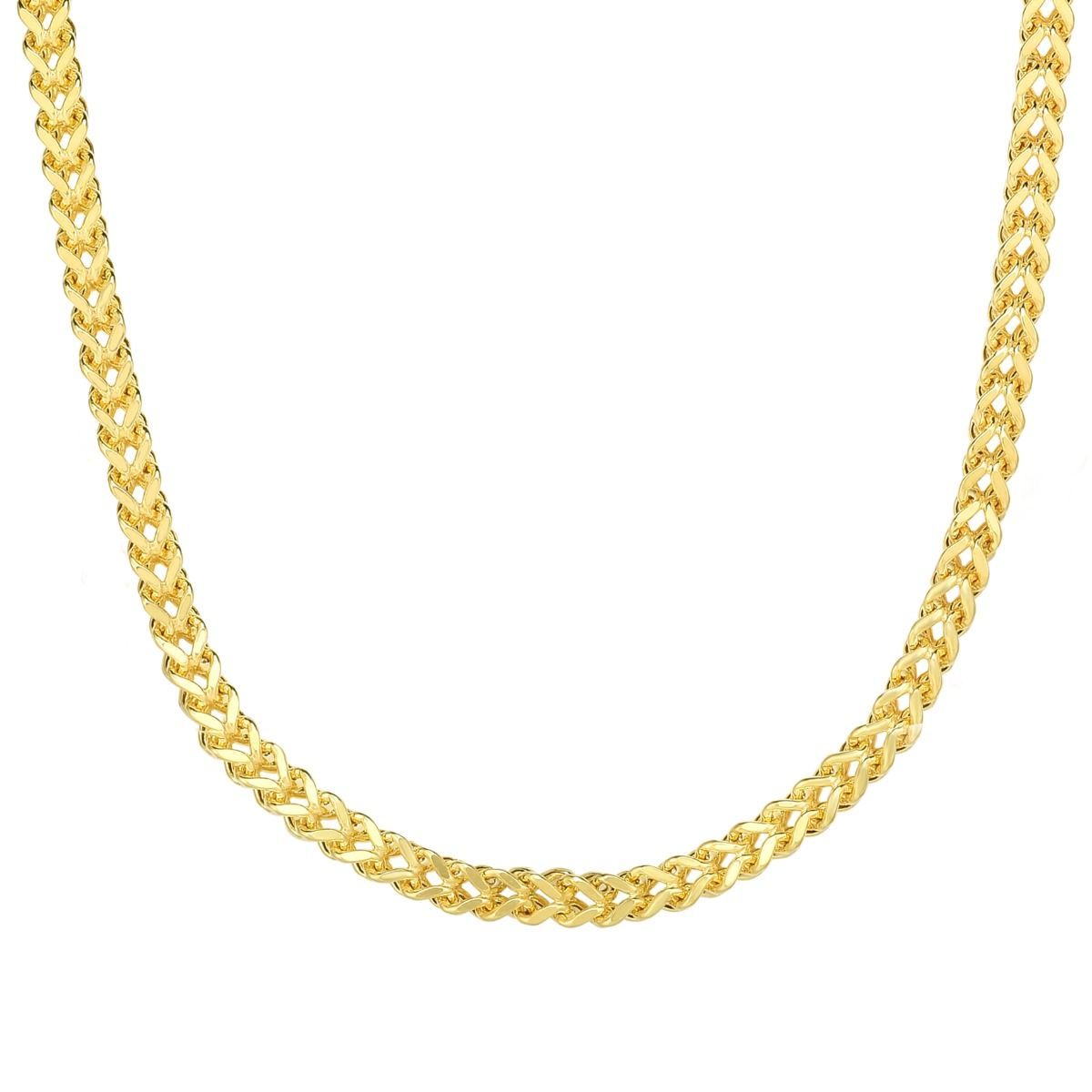 14K Gold Square Franco Chain 4.4 mm