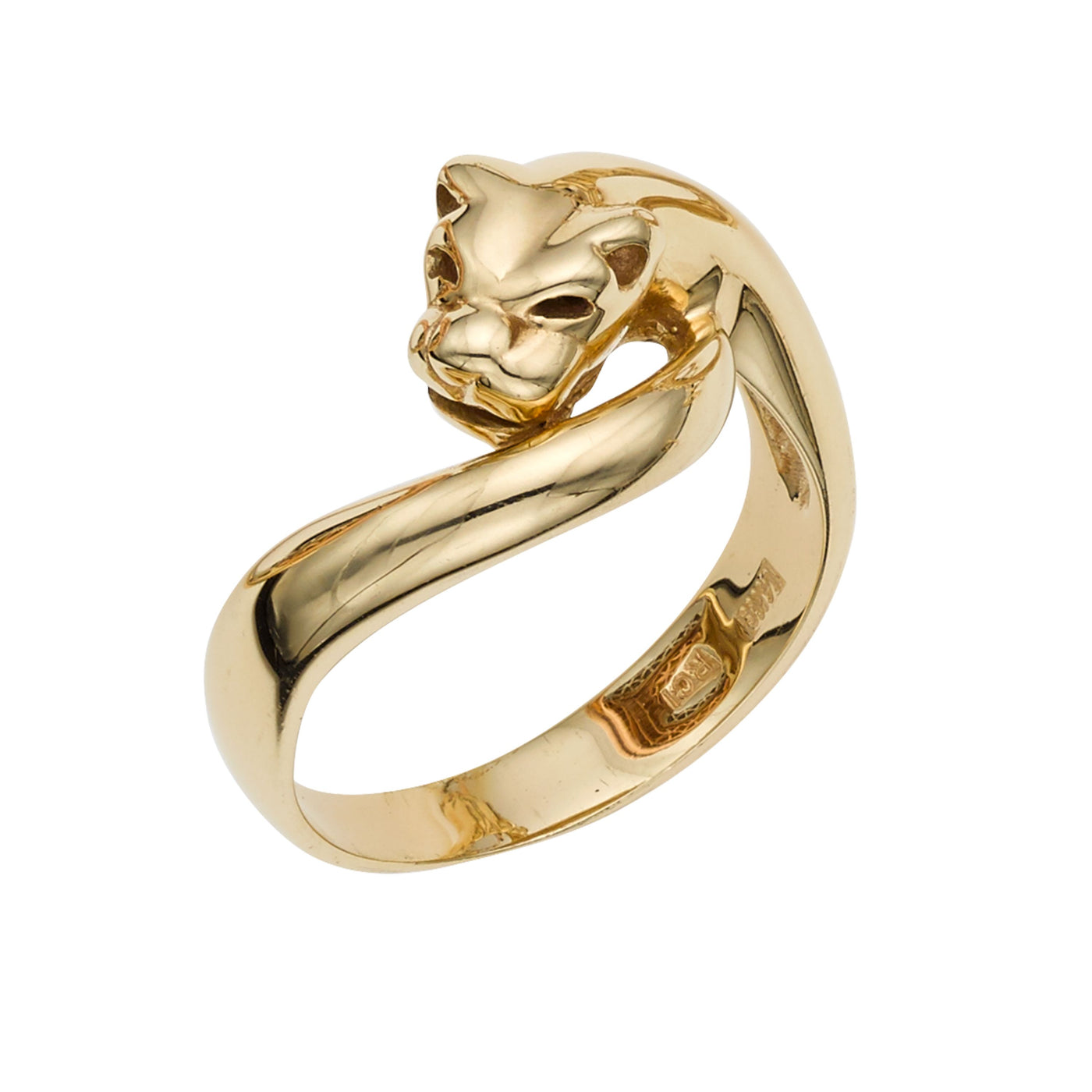 14K Gold Panther Ring