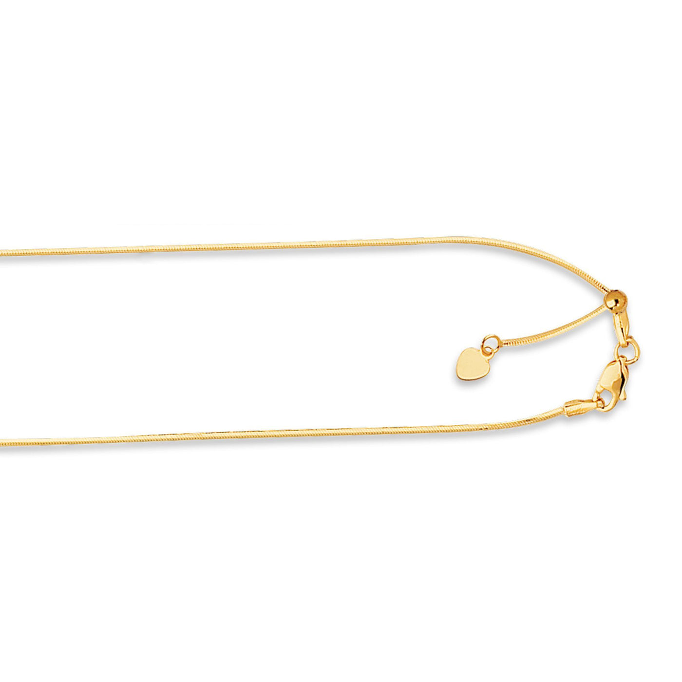 14K Gold Adjustable Snake Chain 2.2 mm