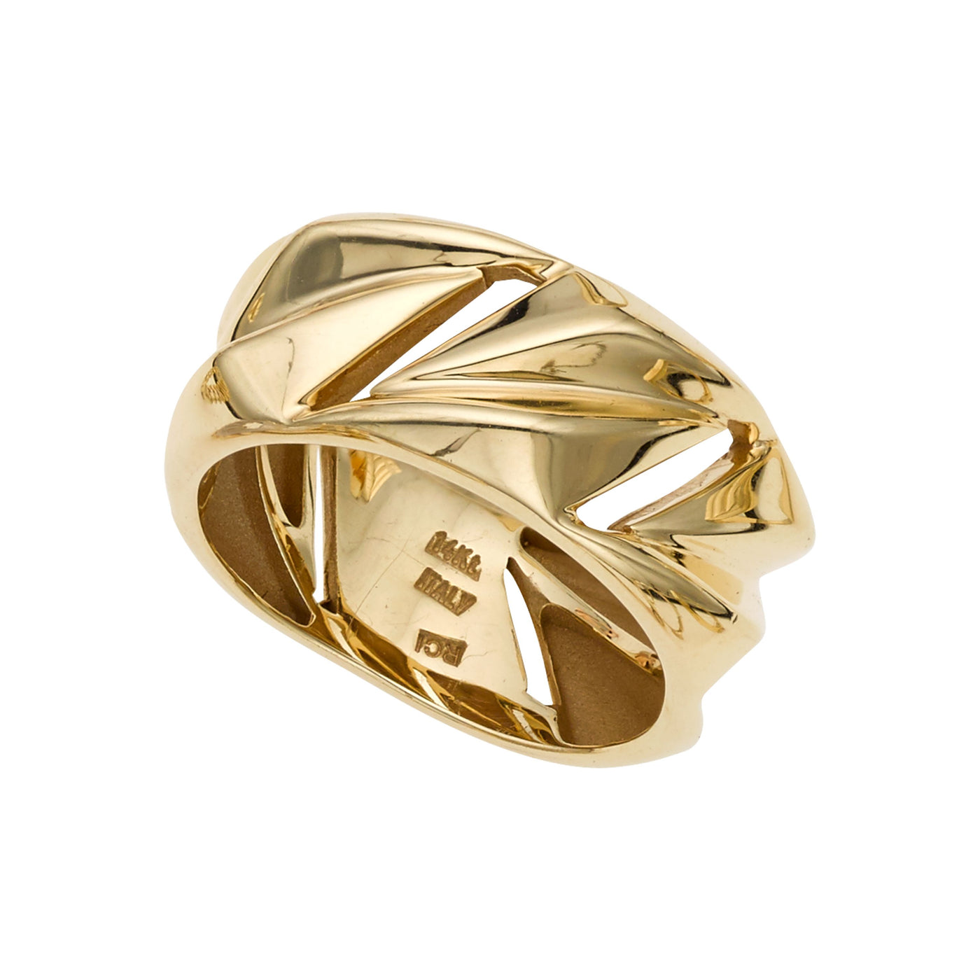 14K Gold Geometric Ring