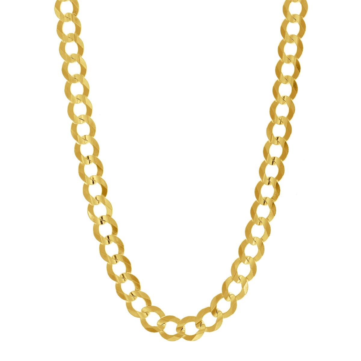 14K Gold Cuban Curb Chain 8.2 mm