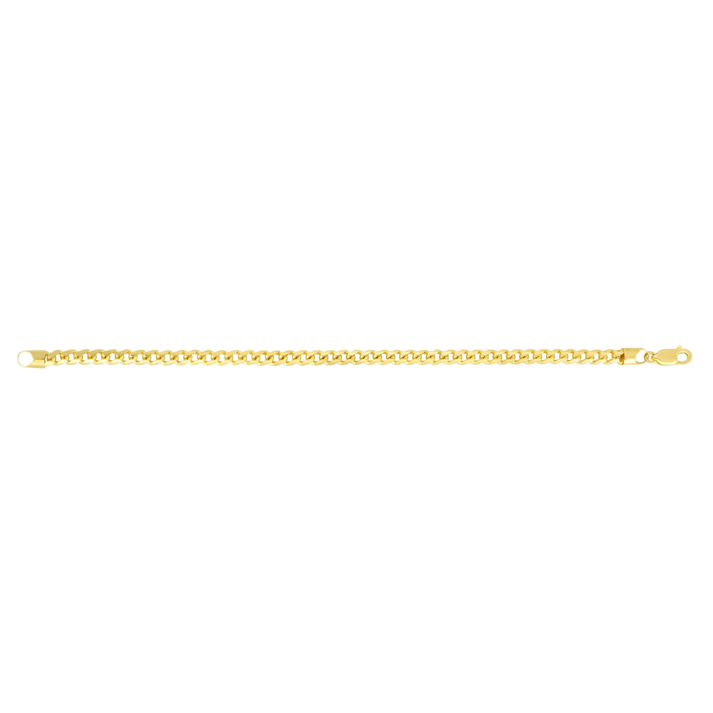 14K Gold Diamond Cut Round Franco Bracelet 5 mm