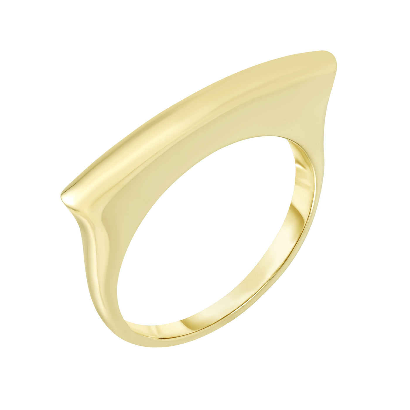 14K Gold Bar Ring