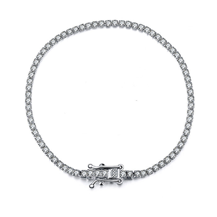 Zirconia Round Cut Tennis Bracelet 2 mm