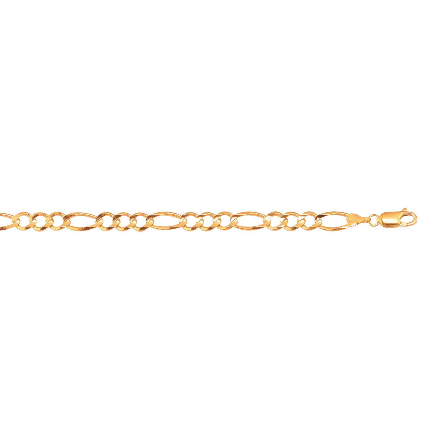 10K Gold Figaro Bracelet  5.3 mm