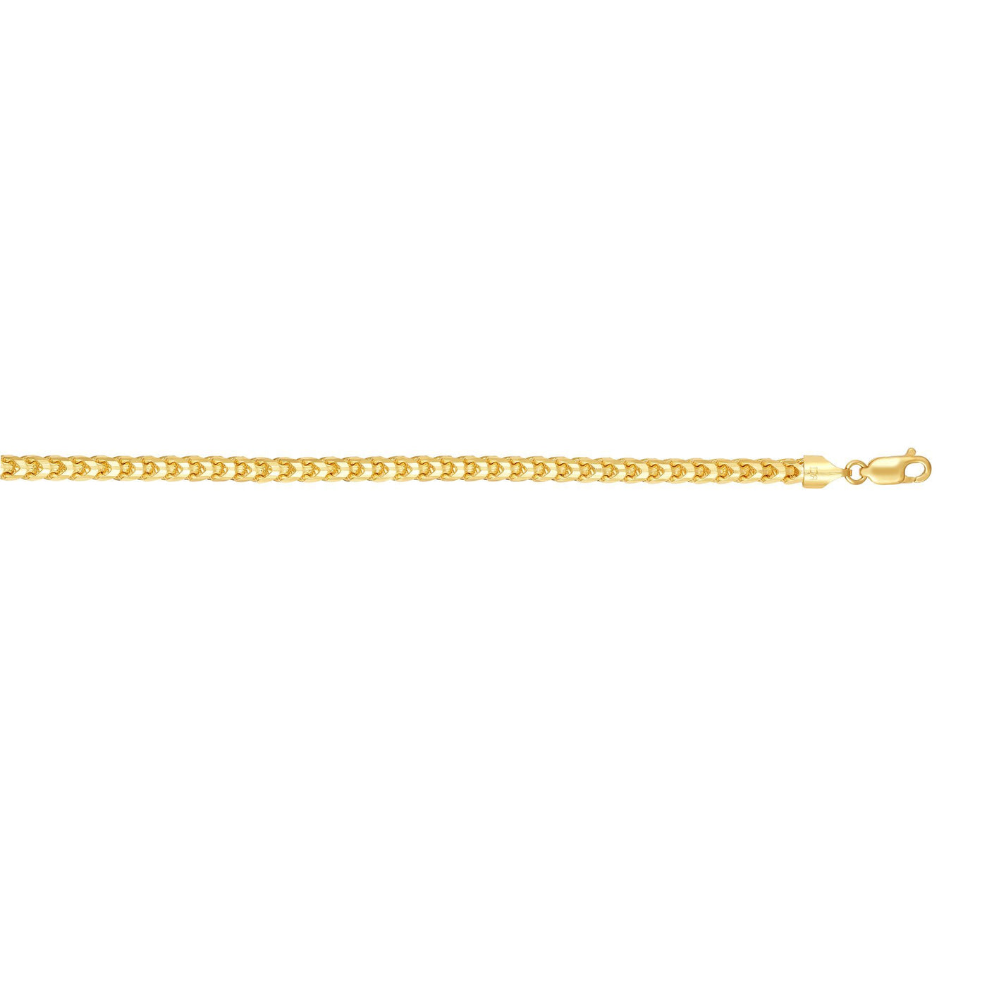 14K Gold Diamond Cut Round Franco Chain 4.6 mm