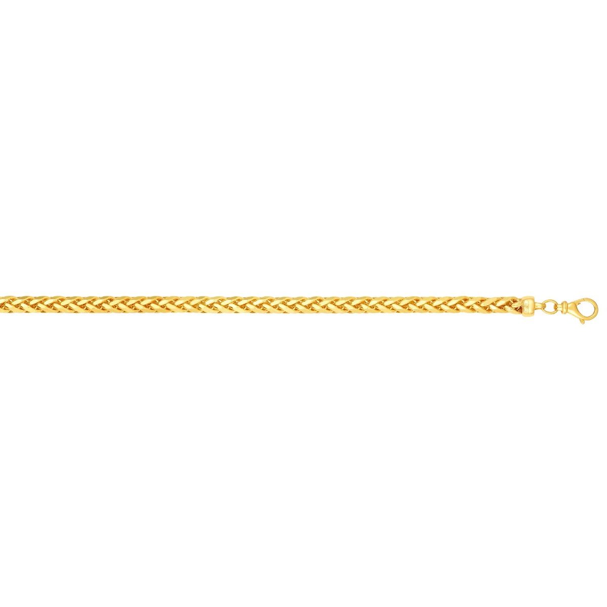 14K Gold Diamond Cut Round Franco Chain 4 mm