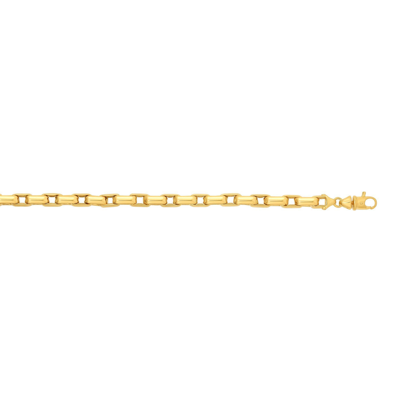 14K Gold Box Bracelet 6 mm