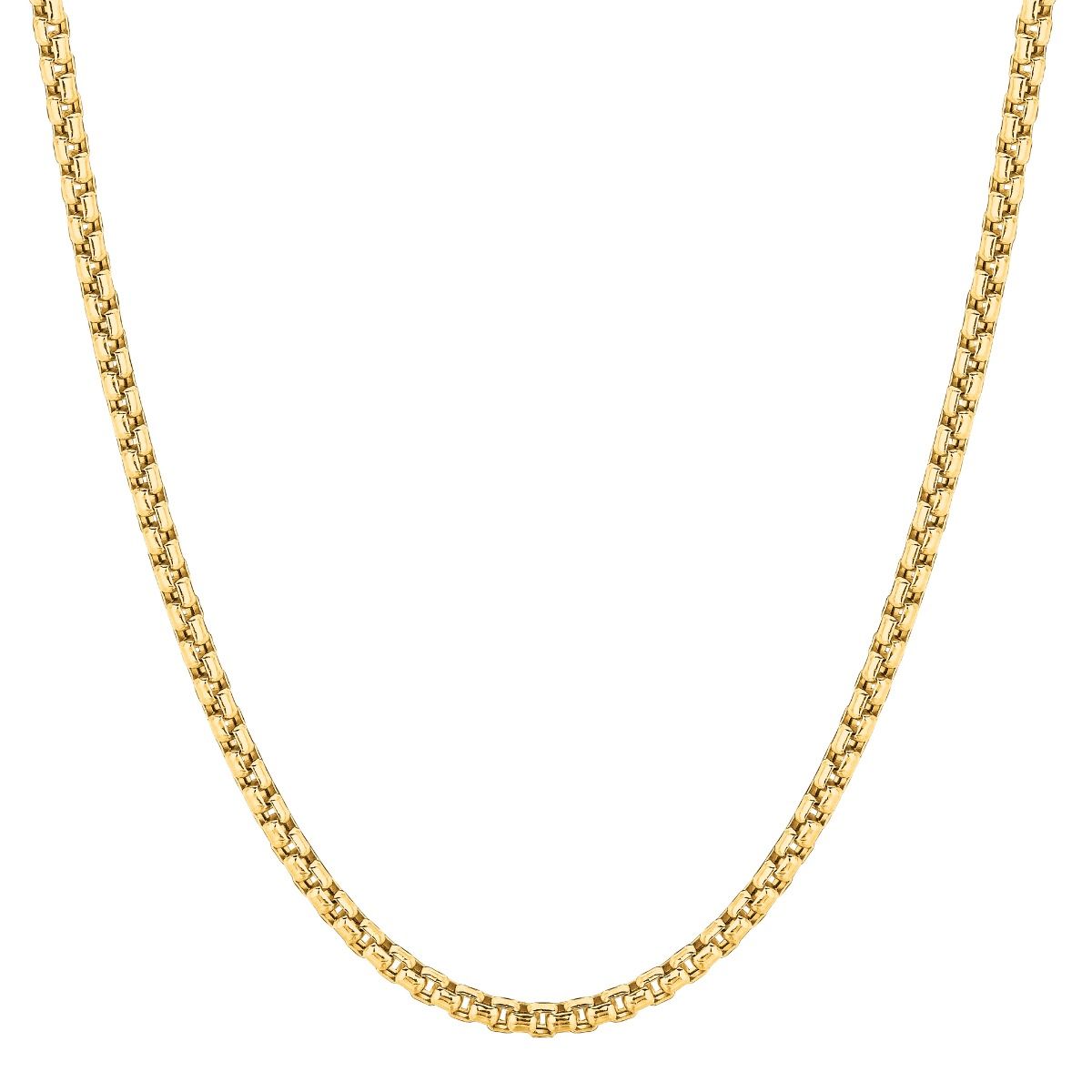 14K Gold Round Box Chain 2.5 mm