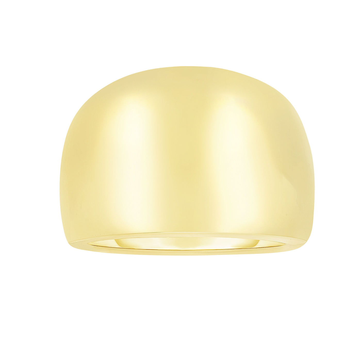 14K Gold Polished Dome Ring