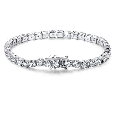 Zirconia Round Cut Tennis Bracelet 4 mm