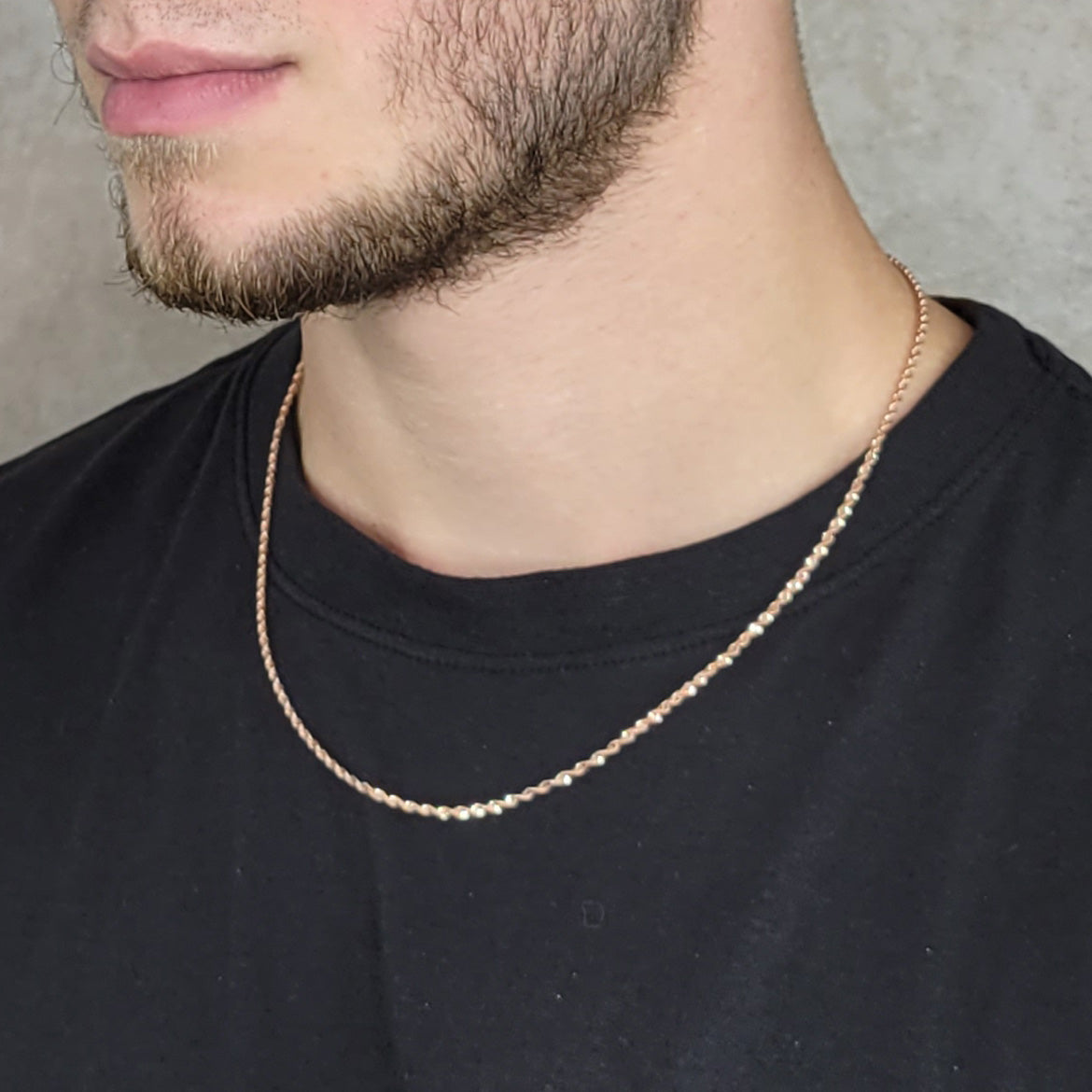 10K Gold Rope Chain 1.9 mm