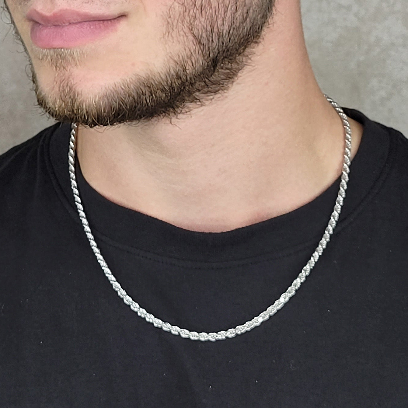 Diamond Cut Rope Chain 3.3 mm