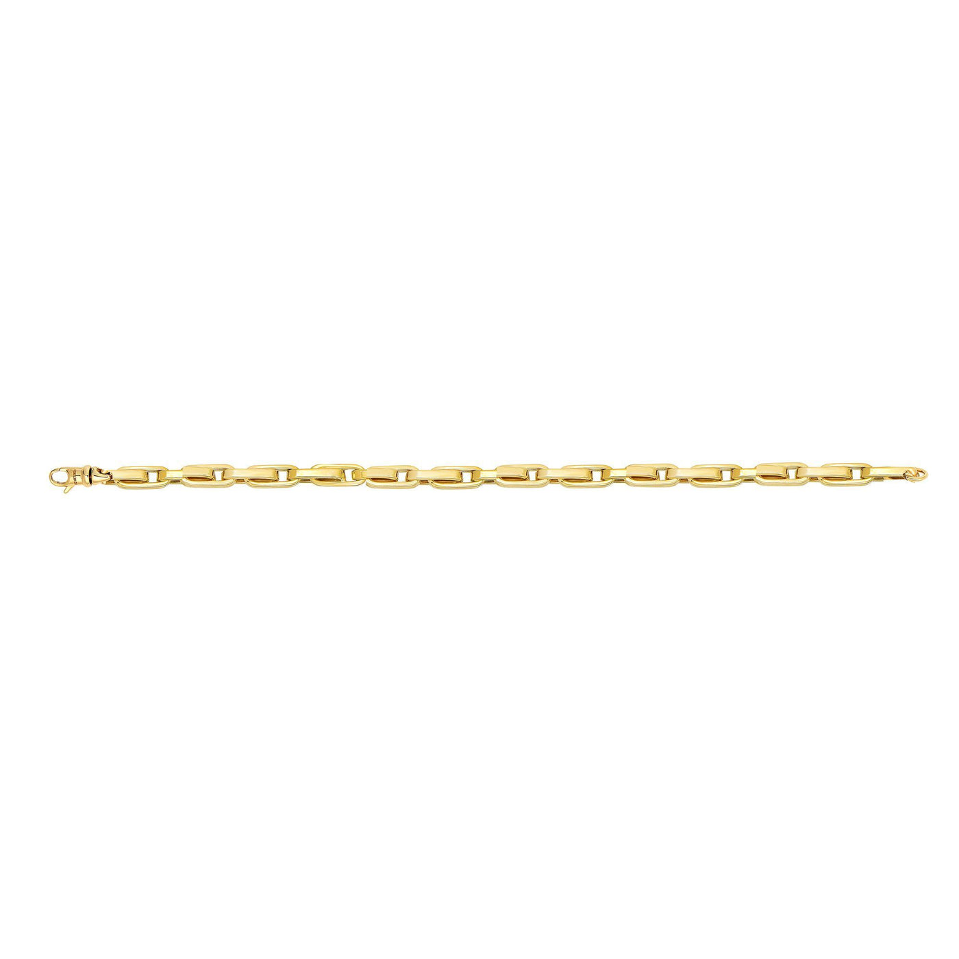 14K Gold Oval Box Link