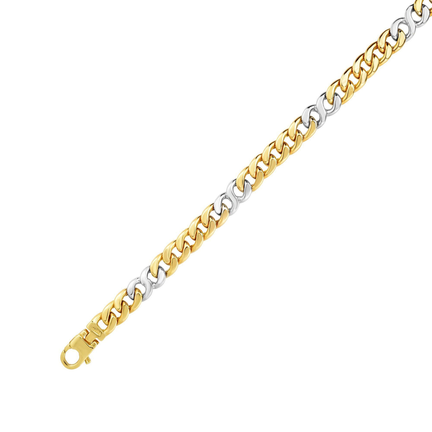 14K Gold Figaro Cuban Link 7 mm