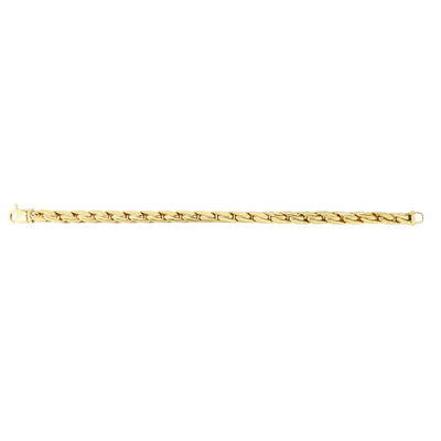 14K Gold Square Byzanite Chain 5.5 mm