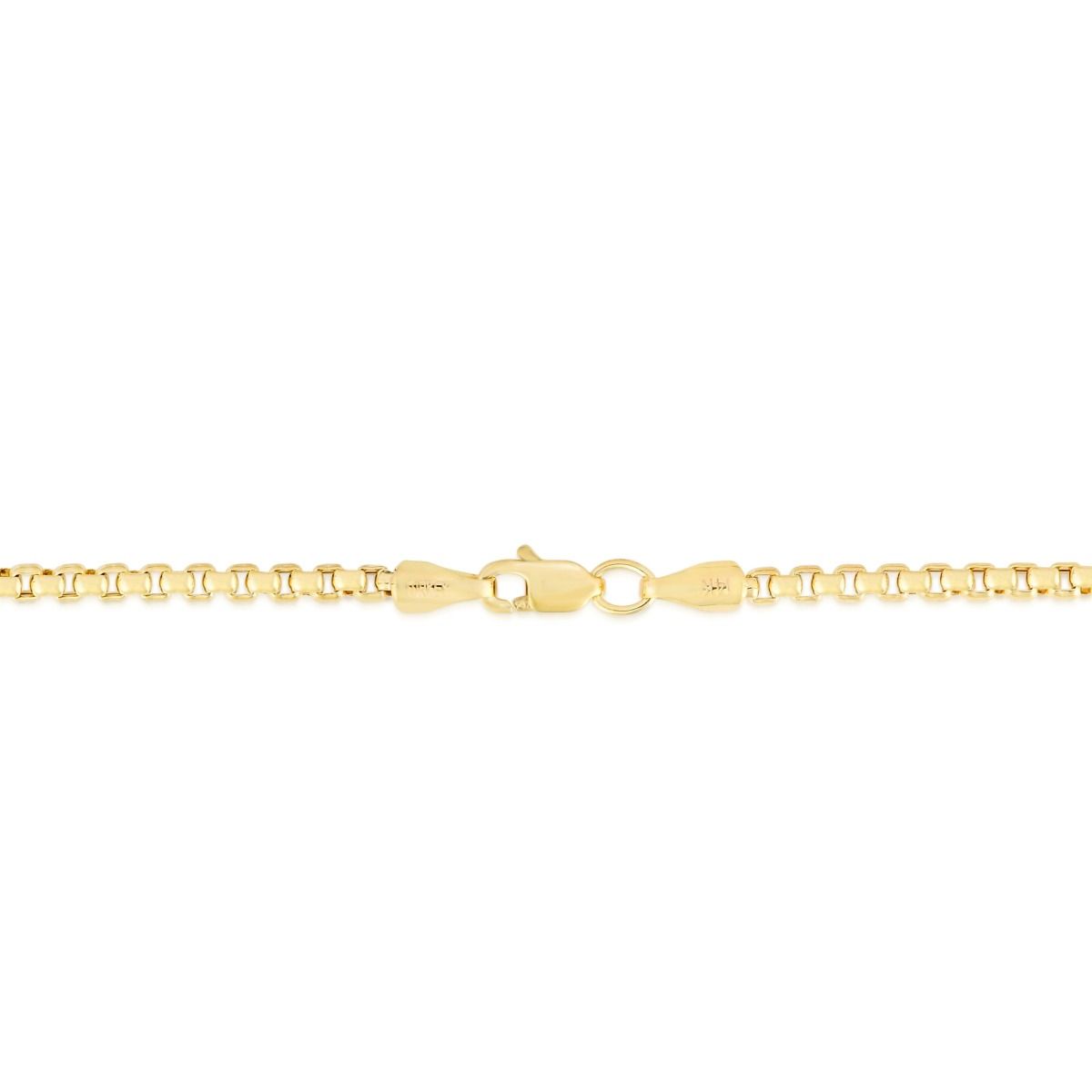 14K Gold Round Box Chain 2.5 mm