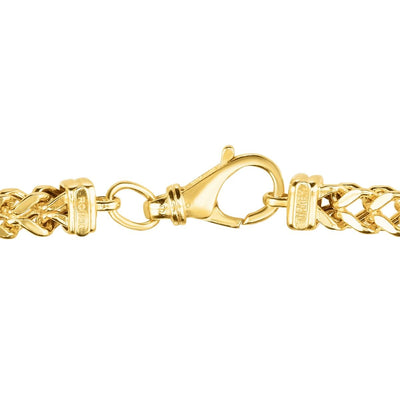 14K Gold Square Franco Bracelet 4.4 mm