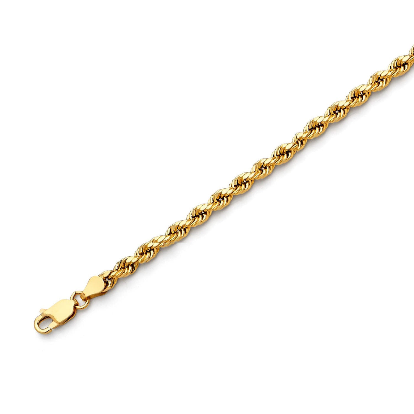 14K Gold Rope Diamond Cut Chain 4.0 mm