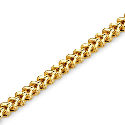 14K Gold Franco Chain Bracelet 5.5 mm