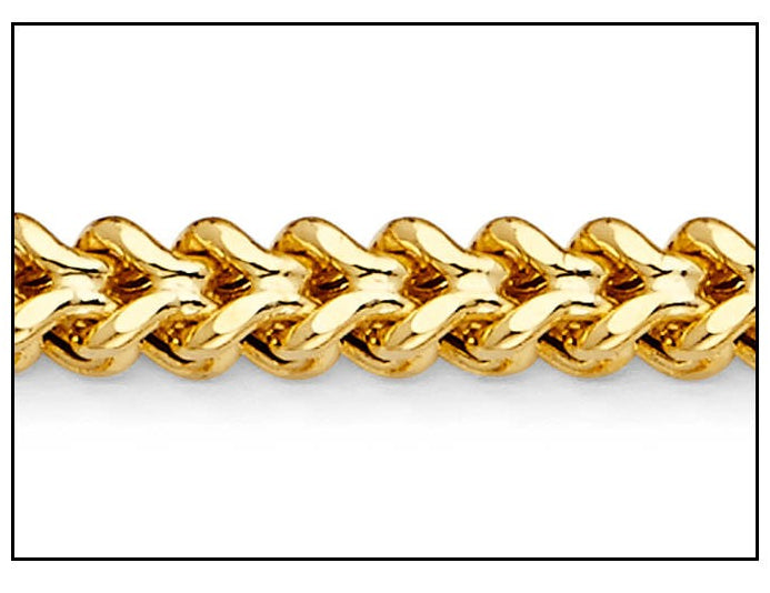 14K Gold Franco Chain Bracelet 5.5 mm