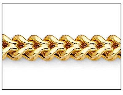 14K Gold Franco Chain Bracelet 5.5 mm