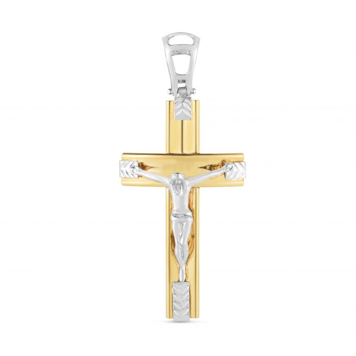 14K Gold Crucifix Cross Pendant